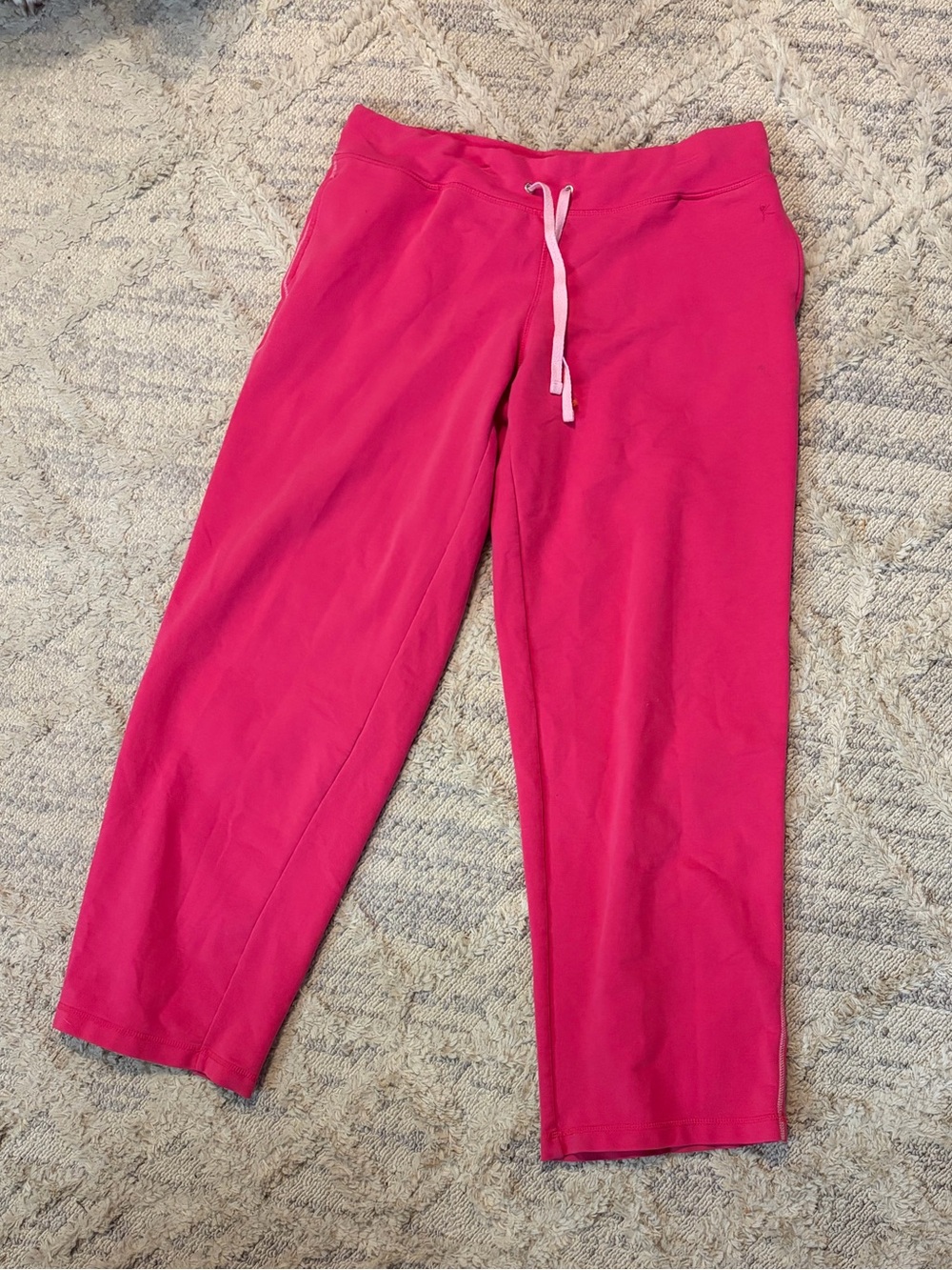 Danskin Now Hot Pink Sweatpants with White Drawstring